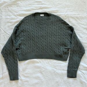 Aritzia Sunday Best Peggy Cropped Sweater, Muted Green